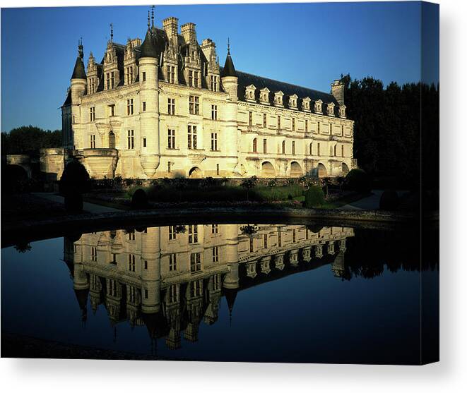 Loire Valley Canvas Print featuring the photograph France, Loire, Chateau De Chenonceau by Sylvester Adams