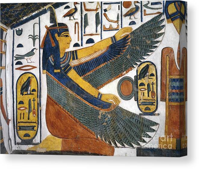 Microbe tyfoon Minachting Goddess Maat Spreads Wings For Protection Canvas Print / Canvas Art by  Egyptian - Fine Art America