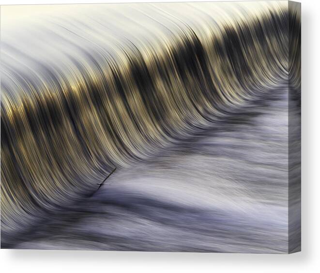Abstract Canvas Print featuring the photograph Golden Water by Michael Mhrlein