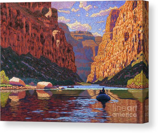 Grand Canvas Print featuring the painting Grand Canyon Light by Bryan Allen