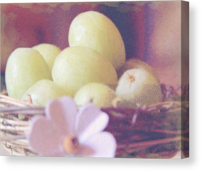 Grape Canvas Print featuring the photograph Grapes In Nest 15 by Cathy Lindsey