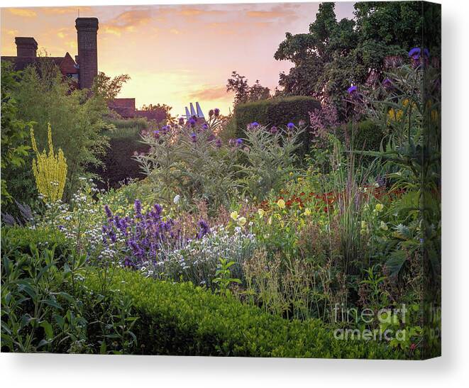 Great Dixter Canvas Print featuring the photograph Great Dixter Perennial Border by Perry Rodriguez