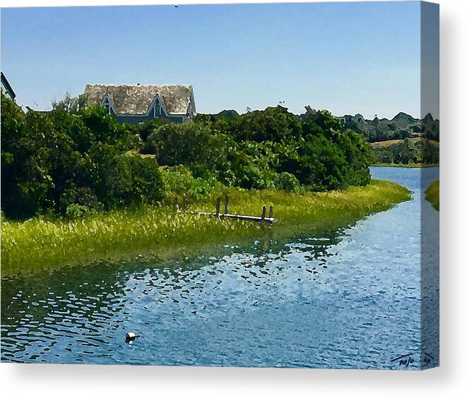 Pond Canvas Print featuring the photograph Harbor Pond by Tom Johnson