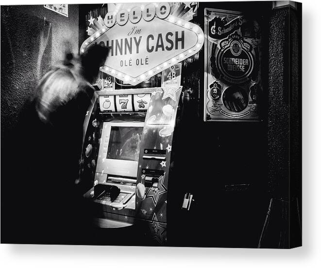 Cash Canvas Print featuring the photograph Hello I'm Johnny Cash by Walkthecamera