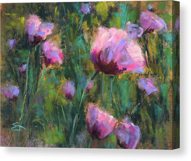 Poppies Canvas Print featuring the painting I Dream of Purple by Susan Jenkins