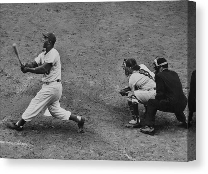 1950-1959 Canvas Print featuring the photograph Joe Black by Frank Scherschel