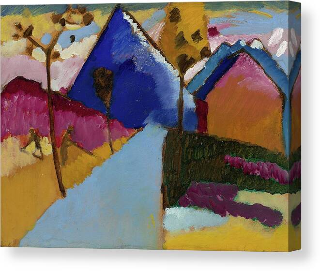 Wassily Kandinsky Canvas Print featuring the painting Kochel Straight Street by Wassily Kandinsky
