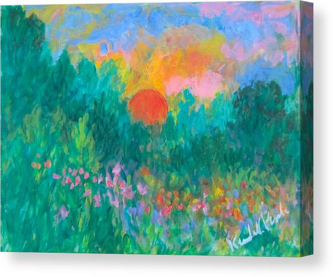 Kendall Kessler Canvas Print featuring the painting Layers of Light by Kendall Kessler