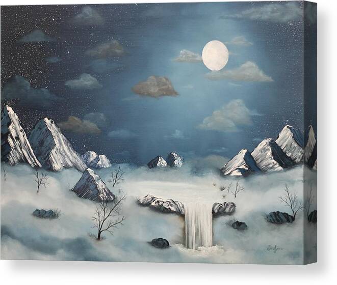 Landscape Canvas Print featuring the painting Make a Wish by Berlynn