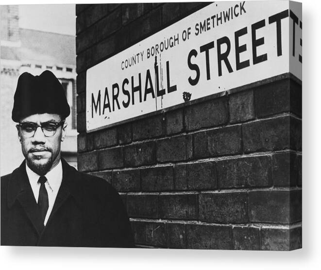 Malcolm X Canvas Print featuring the photograph Malcolm X In Smethwick by Express