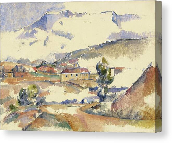 Impressionism Canvas Print featuring the painting Montagne Sainte-victoire,from Near Gardanne by Paul Cezanne