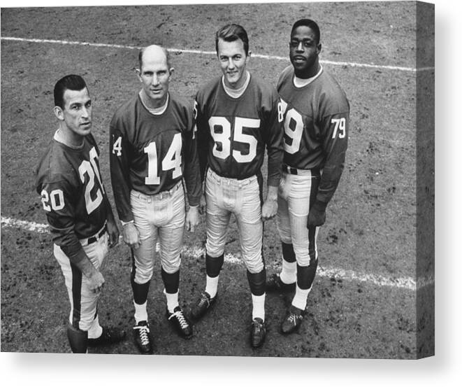 Color Image Canvas Print featuring the photograph NY Giants by Grey Villet