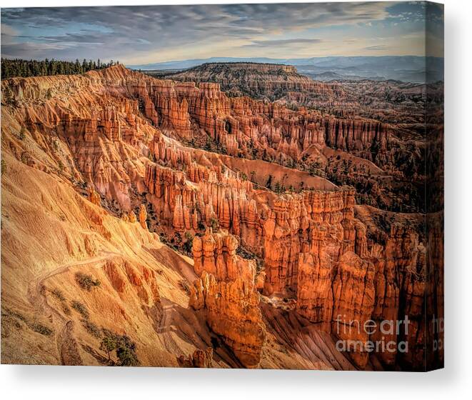 Bryce Canyon Canvas Print featuring the photograph Panorama Bryce Canyon Utah by Chuck Kuhn