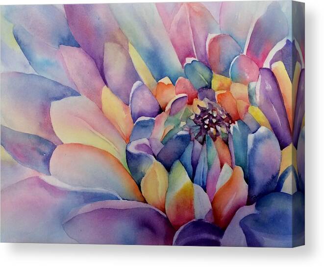 Flower Canvas Print featuring the painting Pastels by Beth Fontenot