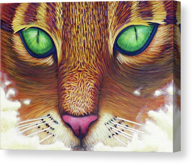 Cat Canvas Print featuring the painting Pieces Of A Dream by Brian Commerford