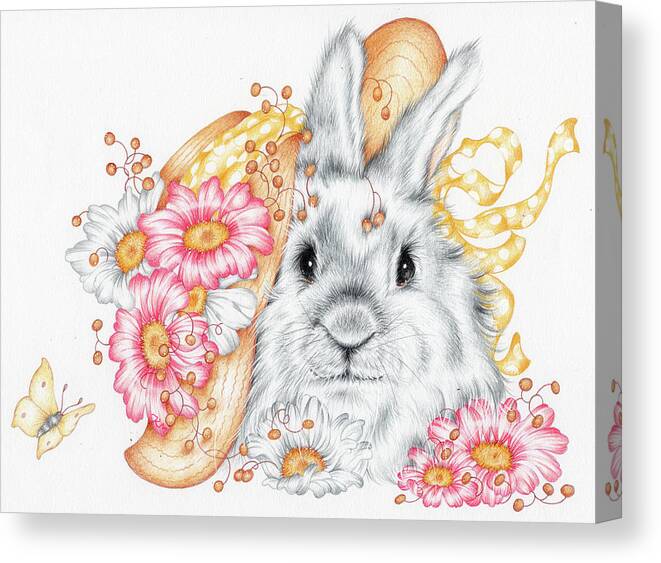 Pretty Ears Canvas Print featuring the painting Pretty Ears by Cb Studios