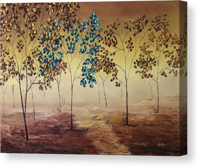 Landscape Canvas Print featuring the painting Rebel by Berlynn
