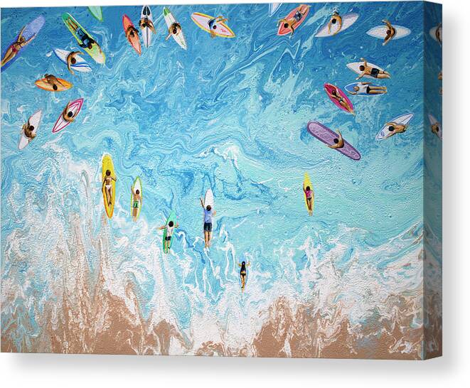 Surf Canvas Print featuring the painting Remember by William Love