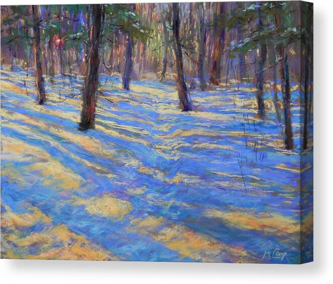 Nature Canvas Print featuring the painting Snowy Path by Michael Camp