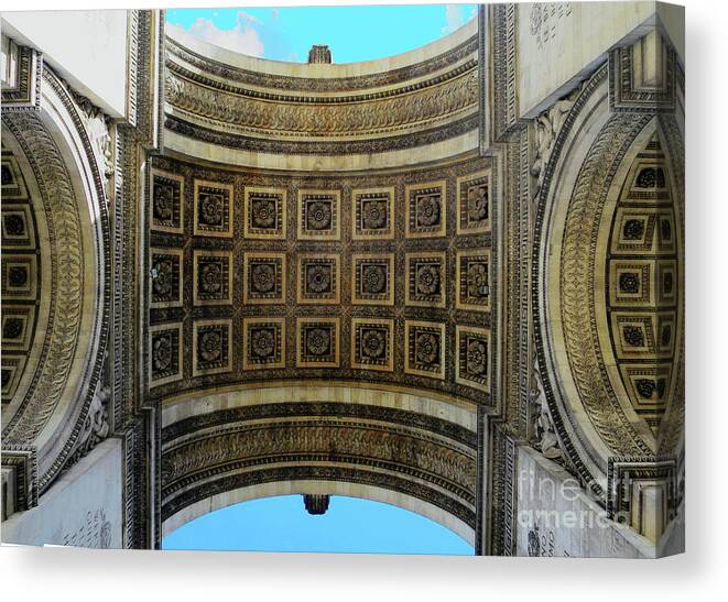 Arc De Triomphe Canvas Print featuring the photograph Sous L'Arc de Triomphe by Rick Locke - Out of the Corner of My Eye