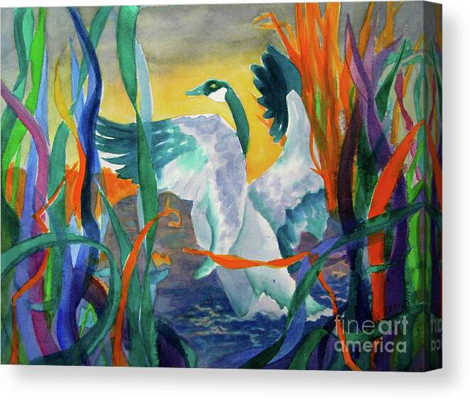 Painting Canvas Print featuring the painting Take Off by Kathy Braud