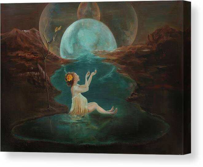 Sacred Art Canvas Print featuring the painting The gate by Jenny Richter