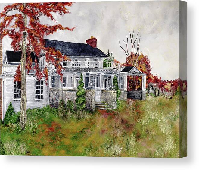 Historical Architecture Canvas Print featuring the painting The Inhabitants by Anitra Boyt