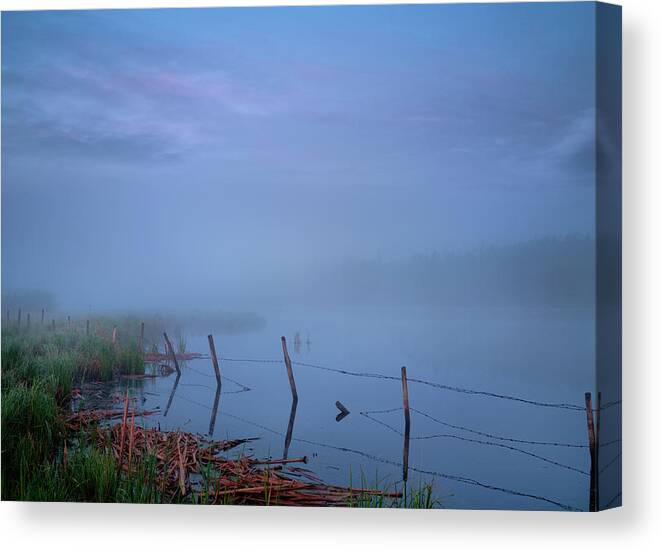 Prairie Canvas Print featuring the photograph Thorhild Pond by Dan Jurak