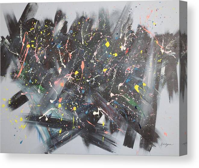 Abstract Canvas Print featuring the painting Throw by Berlynn