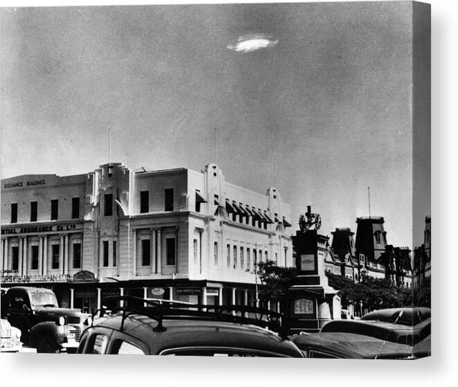 1950-1959 Canvas Print featuring the photograph Ufo Sighting by Barney Wayne
