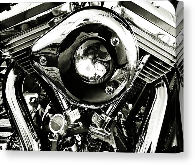 V-twin Canvas Print featuring the photograph Up Close and Personal by David Manlove