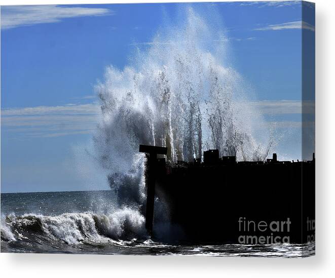 Maritime Canvas Print featuring the photograph Violence On A Calm Day by Skip Willits