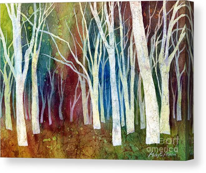White Forest Canvas Print featuring the painting White Forest I by Hailey E Herrera