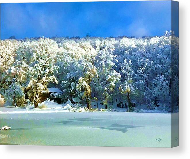 Winter Canvas Print featuring the photograph Winter Rainbow by Tom Johnson