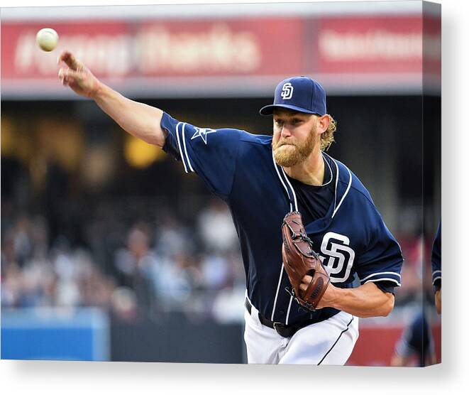 California Canvas Print featuring the photograph Andrew Cashner #1 by Denis Poroy