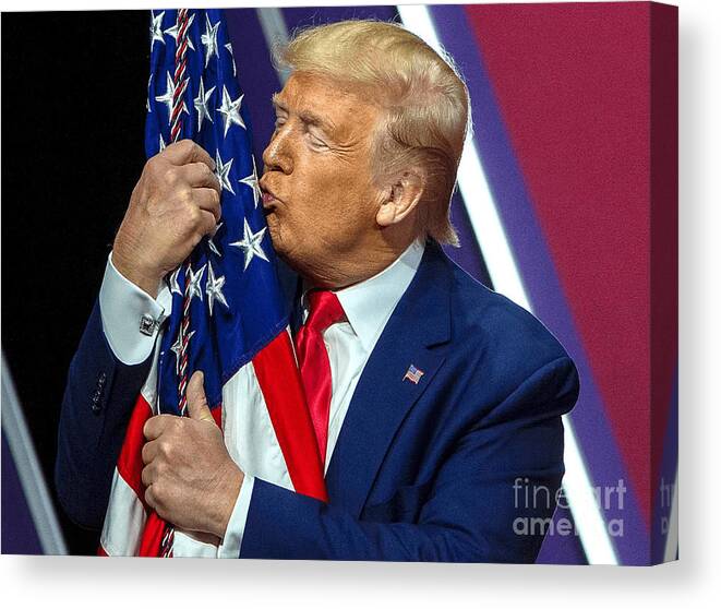 Donald Canvas Print featuring the photograph Donald Trump #1 by Action