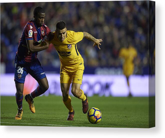 People Canvas Print featuring the photograph Levante v Atletico Madrid - La Liga #1 by Quality Sport Images
