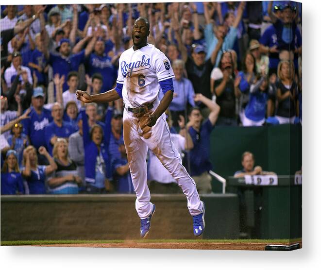 People Canvas Print featuring the photograph Lorenzo Cain #1 by Ed Zurga