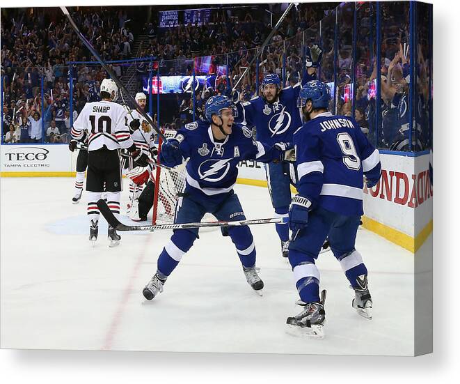 Playoffs Canvas Print featuring the photograph 2015 NHL Stanley Cup Final - Game Two #10 by Bruce Bennett