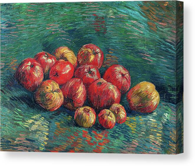 European Canvas Print featuring the painting Apples #11 by Vincent van Gogh