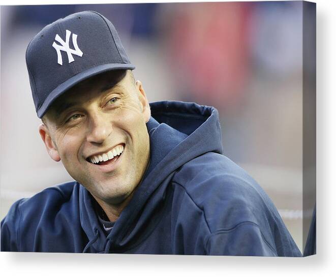 People Canvas Print featuring the photograph Derek Jeter by Elsa