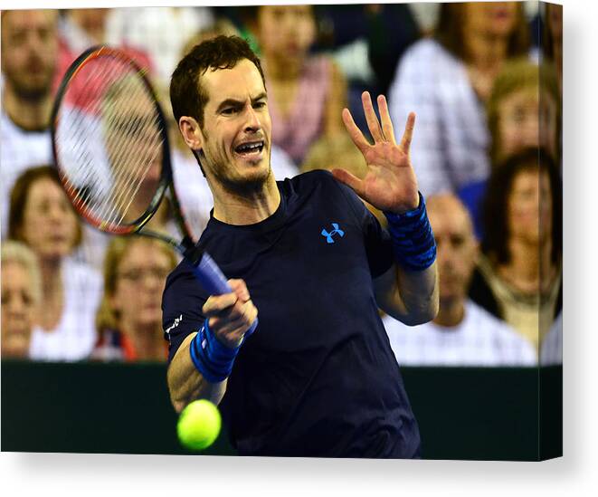 Playoffs Canvas Print featuring the photograph GB v USA - Davis Cup: Day 3 #2 by Mark Runnacles