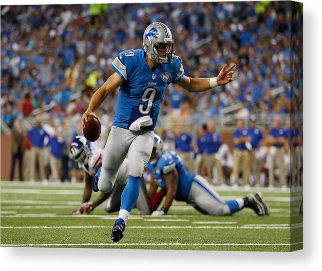Detroit Canvas Print featuring the photograph New York Giants v Detroit Lions #2 by Gregory Shamus