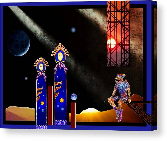 Universe Canvas Print featuring the mixed media Out There #2 by Hartmut Jager
