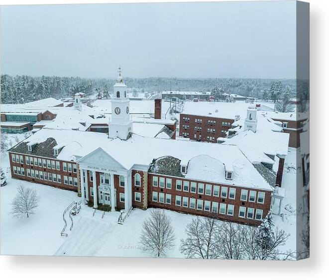  Canvas Print featuring the photograph Spaulding High School #2 by John Gisis