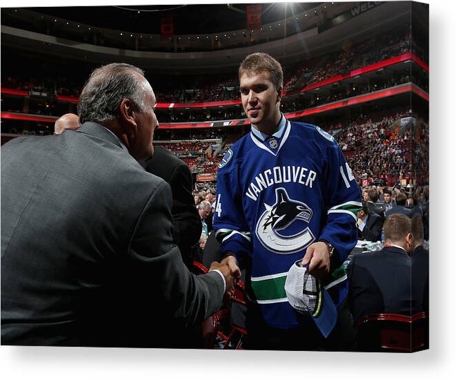 National Hockey League Canvas Print featuring the photograph 2014 NHL Draft - Rounds 2-7 #3 by Bruce Bennett