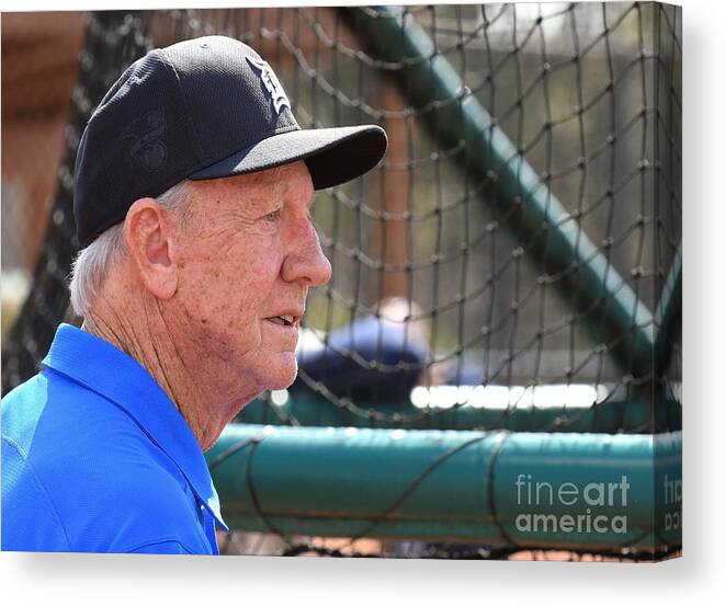 People Canvas Print featuring the photograph Al Kaline by Mark Cunningham