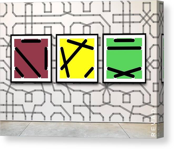 Abstract Canvas Print featuring the mixed media A R T Chaotic Connect by Revad Codedimages