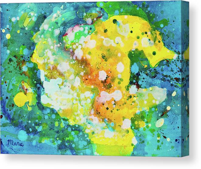 Abstract Canvas Print featuring the painting Abstract by Maria Meester
