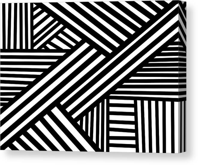 Stripes Canvas Print featuring the digital art Abstract Stripes and Lines Black and White by Shelli Fitzpatrick Stripes Canvas Print featuring the digital art Abstract Stripes and Lines Black and White by Shelli Fitzpatrick